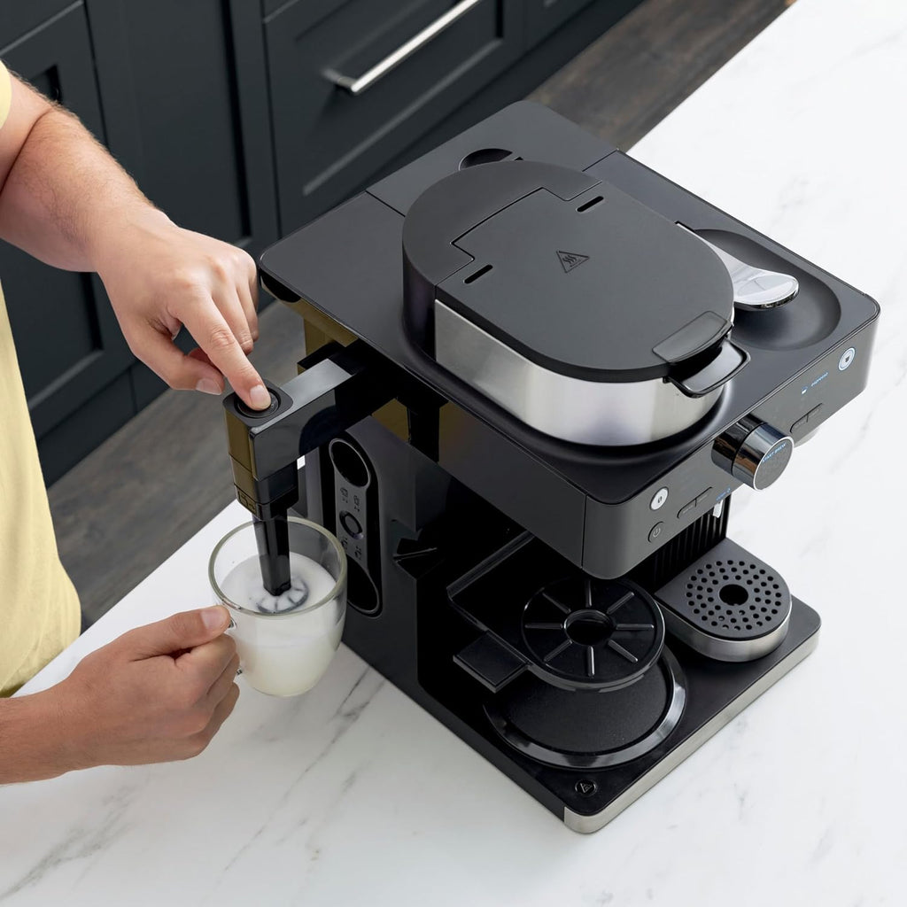 Ninja CFN602 Espresso & Coffee Barista System - Ristretto Function, Single-Serve & 12-Cup Carafe, Built-in Frother