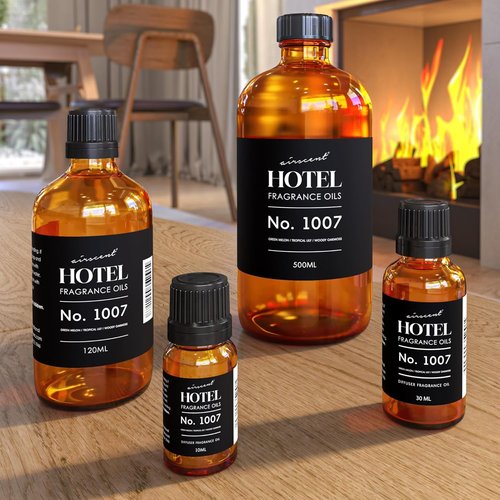 AirScent Hotel Diffuser Oil No. 1007 - Green Melon, Tropical Lily & Oakmoss - Premium Fragrance for Ultrasonic Diffusers - 10 mL Bottle