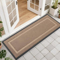 OLANLY Indoor Outdoor Front Door Mat - Waterproof All-Season Doormat, Sturdy Natural Rubber, 47x17 Mocha