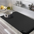 Golener Silicone Stove Cover - 36.5" x 20.5" Electric Stove Protector, Food Grade, Foldable, Easy Clean, Heat-resistant Silicone Mat for Glass, Black