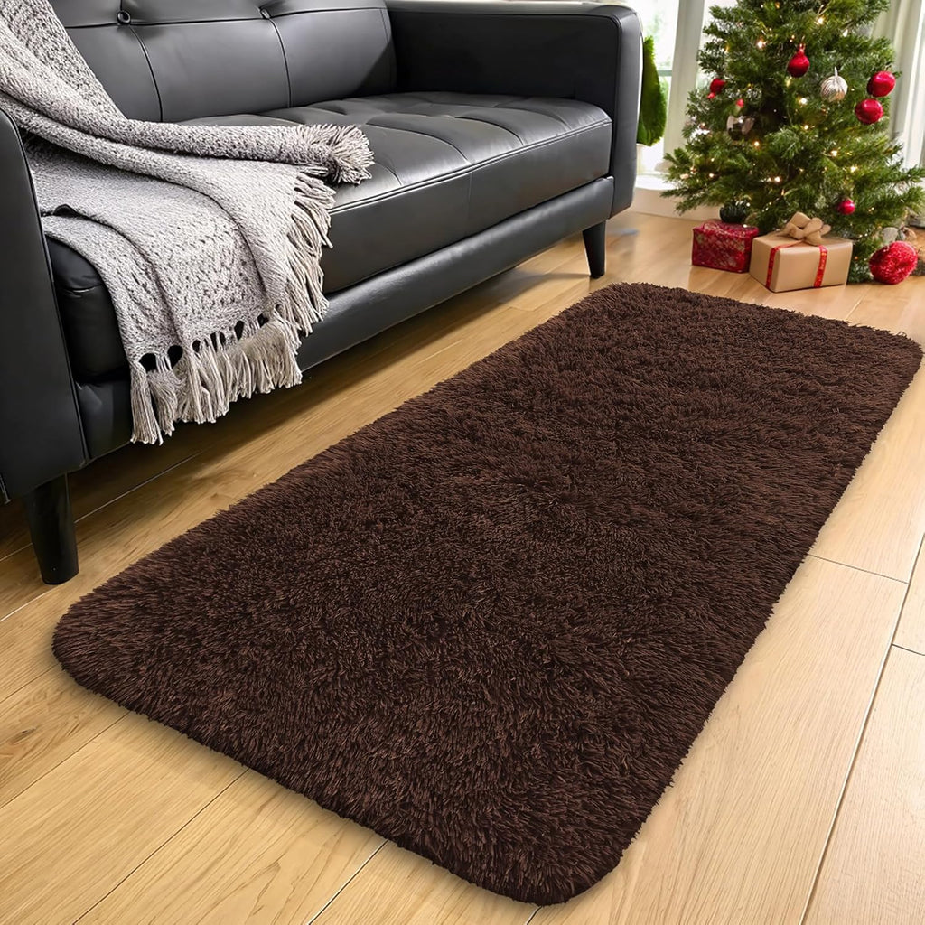 OLANLY 2x4 Machine Washable Runner Rug - Soft Fluffy Shaggy Design for Bedroom & Hallway | Ideal for Kids' Rooms & Home Decor