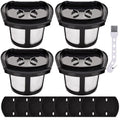 4 Pack 2390A Filter Replacement for Bissell Pet Hair Eraser Filter Hand Model 2390 2389 23903 2284W 2579 Handheld Vacuum, Compare to Parts # 1614212 1614203 1614204, 4 Mesh Filters 8 Foam Filters