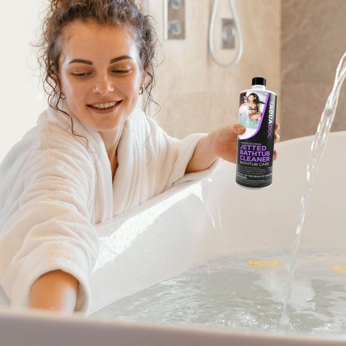 AquaDoc Jetted Bathtub Cleaner - Bathtub Jet Cleaner & Spa Cleaner Chemical - Fast Acting Jetted Tub Cleaner - Recommended Jet Tub Cleaner for Bathtub and Spa Cleaner for Hot Tub
