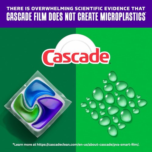 Cascade Platinum Plus Dishwasher Pods - Powerful Dish Detergent Soap with Clean Lemon Scent | 62 Count
