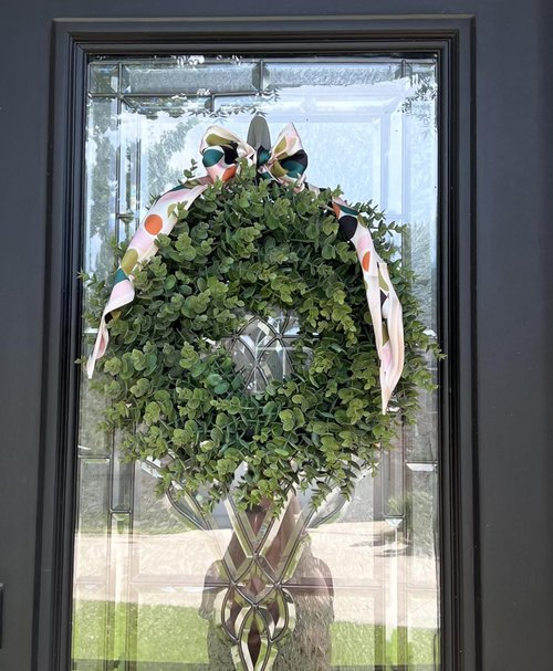 2 Pack Spring Fall Wreaths Sash for Front Door, Wreath Accessories, for Monogram Garland Ribbon, for Xmas Garland Decor Accessories Wedding Party Yard Indoor Outdoor Wall Cabinet Kitchen (E)