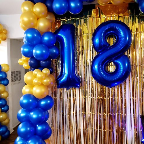 40 Inch Navy Blue Number 8 Balloon - Perfect for 8th Birthday Celebrations & Weddings