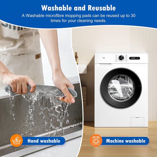 6 Pack Mop Replacement for iRobot Roomba Combo Essential Robot Vacuum & Mop Y0140 / Y0110 / Q011 / Q012 / Q052/ Roomba 104 / Roomba 105 Combo, Microfiber Washable Mopping Pads