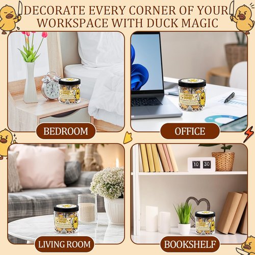 JULEASEL Positive Duck Affirmation Jar – 60 Funny Motivational Cards with Sarcastic Humor for Daily Smiles, Adorable Gift for Women Men, Funny Duck Gifts for Office Stress Relief & Daily Motivation