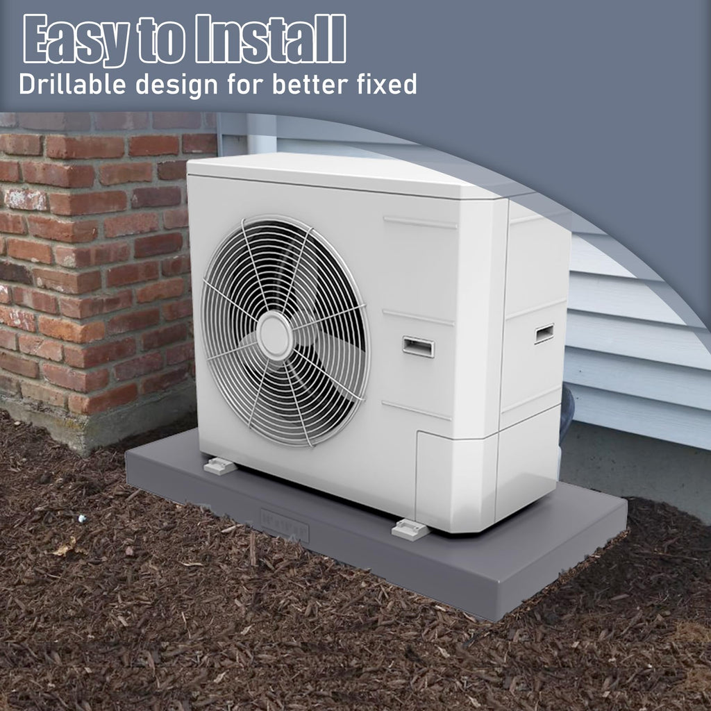 Flamorrow Mini Split Pad for Ductless Mini Split Air Conditioner Heat Pump Systems, 38 x 18 x 3 inches Plastic Equipment Pad for Outdoor Condenser Units
