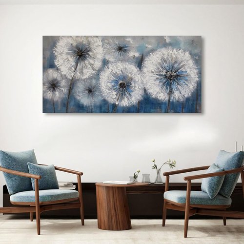 Large Dandelion Canvas Print by [Brand Name] - Modern Wall Art Decor for Living Room & Bedroom