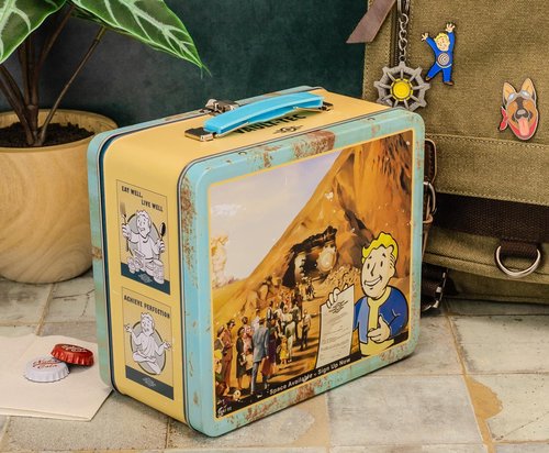 Fallout Vault-Tec Prepare For The Future Retro-Style Metal Lunchbox | Reusable Storage Tin Container