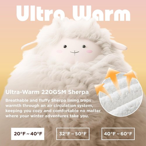 Bedsure Wearable Blanket Hoodie - Cozy Sherpa Sweatshirt for Adults | Perfect Birthday Gift, Black