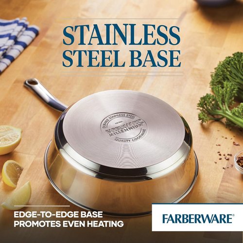 Farberware Millennium Stainless Steel Cookware Set - 10-Piece Durable Kitchen Essentials