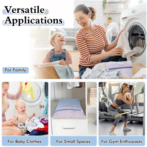 Heavy-Duty Honeycomb Mesh Laundry Bags 5-Pack (16x20 Inch) | Delicates Protector for Lingerie & Baby Clothes