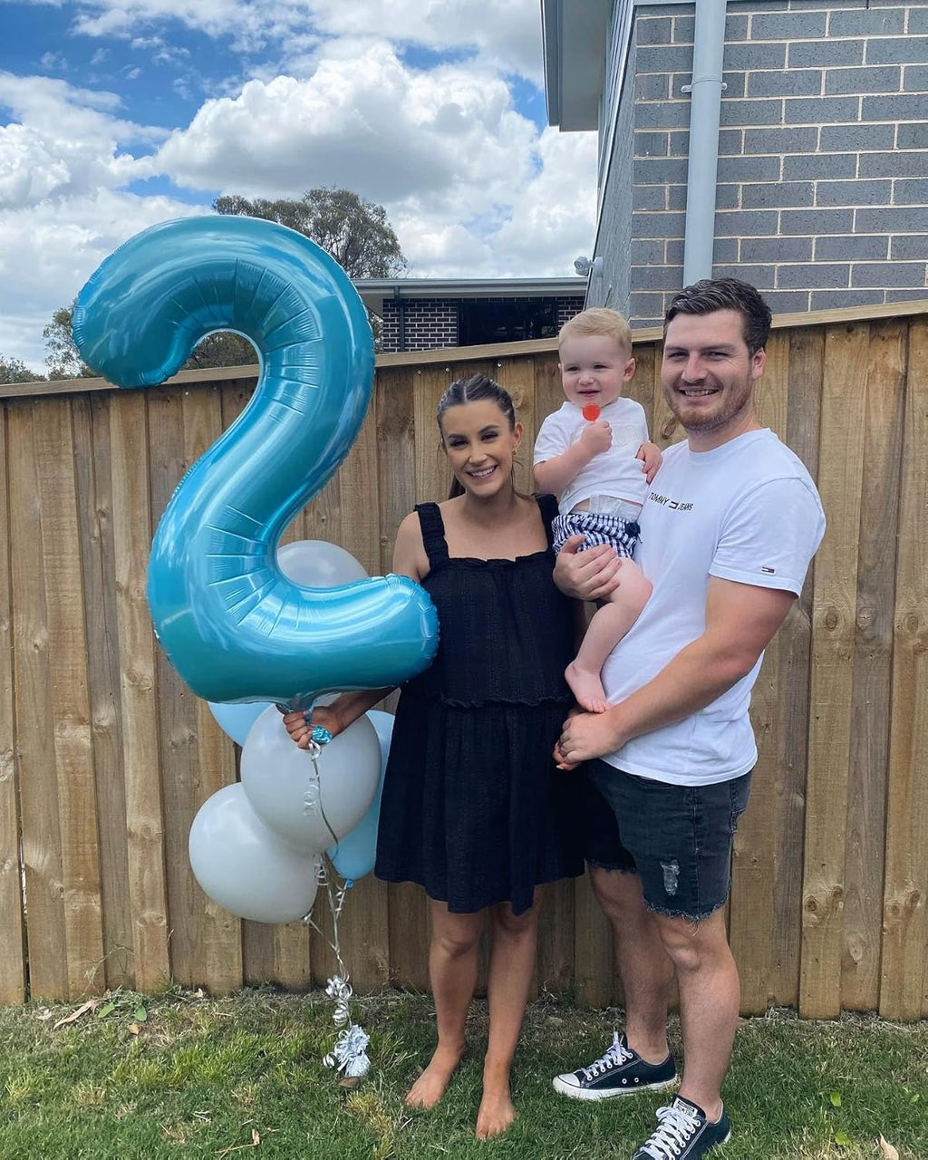 Pearlescent Blue 40-Inch Number Balloon - Perfect for Birthday Celebrations | Ideal for All Ages