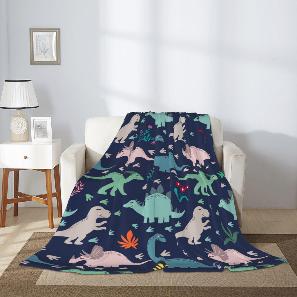 AMORVITA Dinosaur Throw Blanket for Couch Bed Sofa Chair Living Room, Dinosaur Blanket for Boys Flannel Fleece Soft Cozy Lightweight Breathable Fluffy Durable Home Decorative 50 x 60 Inches