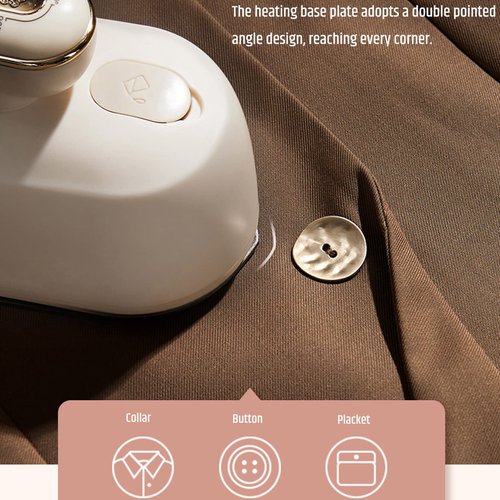 RULA Travel Steamer iron for Clothes Steamer Handheld Mini Steam Iron Portable Clothing Steamer Small Dry and Wet Ironing Machine 2 in 1, Fast Heat Up, 120V 1000W, White
