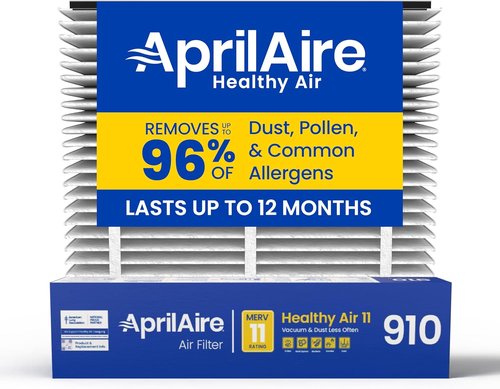 AprilAire 910 Replacement Filter - MERV 11 Whole House Air Purifier Filter, 25x20x4 Size (Single Pack)