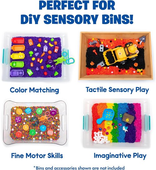 Educational Insights Pluffle® Mini 8-Pack - No Mess Sensory Bin Foam Set for Toddlers | Fun Table Filler for Ages 3+