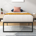 Zinus Lorelei 14 Inch Metal Platform Bed Frame, Steel Slat Support, No Box Spring Needed, Eco Friendly WonderBox(TM) Packaging, 12.4” Underbed Storage, Easy Assembly, Black, Twin