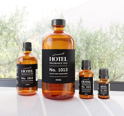 AirScent Hotel Diffuser Oil No. 1013 - Black Fig Peony & Blonde Woods - Premium Fragrance Oil for Ultrasonic Diffusers - 10 mL Glass Bottle