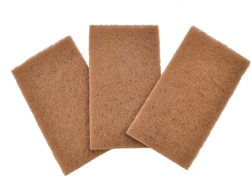 Full Circle Neat Nut – Walnut Scour Pads, Pack of 3 – Dual-Sided Non-Scratch Dish Scrubbers Made with Plant-Based & Recycled Materials, Durable Kitchen Cleaning Supplies