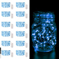 Skiennix 12 Pack Fairy Lights - Battery Operated 7FT 20LED Waterproof Silver Wire for Indoor/Outdoor Decor