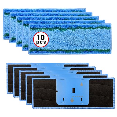 Jusiwow 10 Pack M6 Mopping Wet Pads Compatible with iRobot Braava Jet M6 Series (6012) (6112) (6113), Upgraded Robot Mop,Washable Microfiber Replacement Cleaning Pad