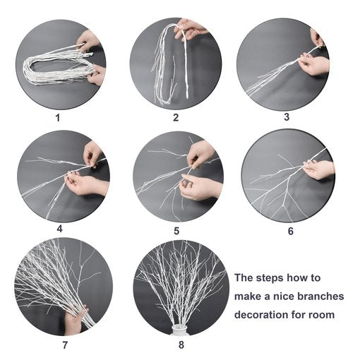 ChopiLine10PCS Lifelike Curly Willow Branches for Tall Vase Fillers Artificial Branches Bendable Twigs, 30.7 Inches Fake Branches Dry Flowers Stems DIY Fall Branches Home Farmhouse Vase Decor