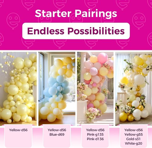 Bezente 18-Inch Pastel Yellow Balloons - 30 Pack of Thick Latex Balloons for Birthday & Wedding Decor