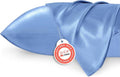 Bedsure Satin Pillowcase - Luxurious Silk-Like Feel | Standard Size 20x26 Inches, Sky Blue, 2-Pack