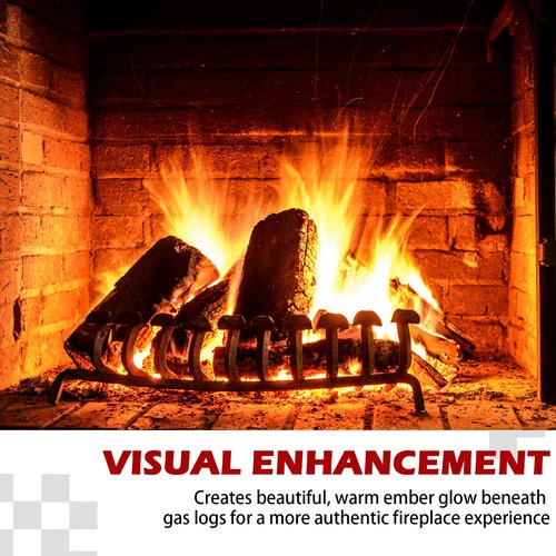 Rock Wool Gas Fireplace Embers, 6 oz, Glowing Ember Enhancement for Gas Logs and Fireplaces