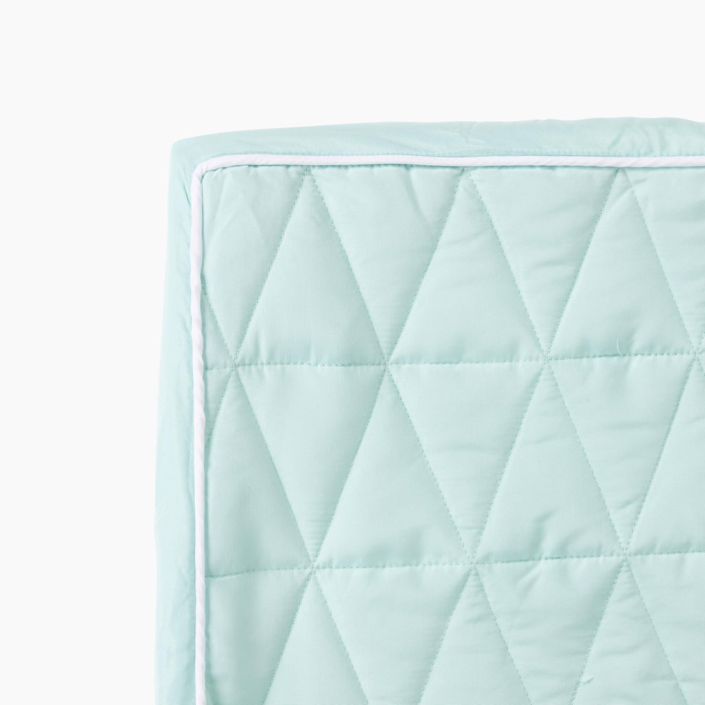 Regalo My Cot® Portable Toddler Bed with Fitted Sheet, Foldable Kids Travel Bed & Camping Cot, Includes Washable Quilted Sheet, 48” x 24.5” x 9”, Seafoam