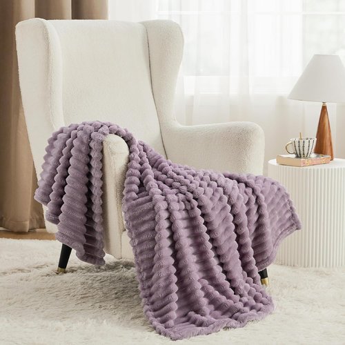 Bedsure GentleSoft Light Purple Throw Blanket - Cozy Soft Couch Blanket for Women | Perfect 50x60 Inches Gift for Mom