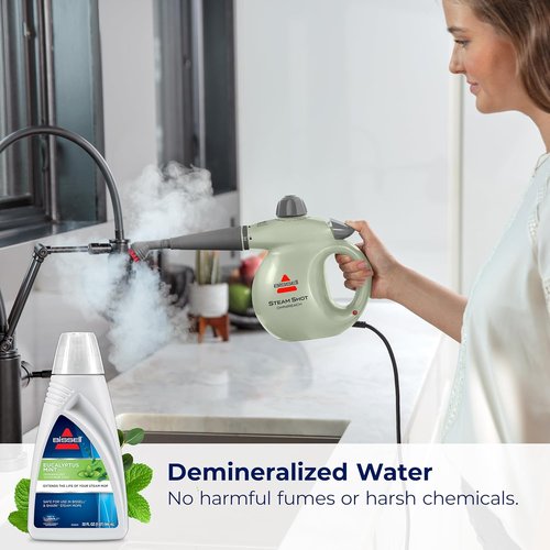 BISSELL Eucalyptus Mint Demineralized Steam Mop Water - 32 Ounces | White, Freshens & Cleans