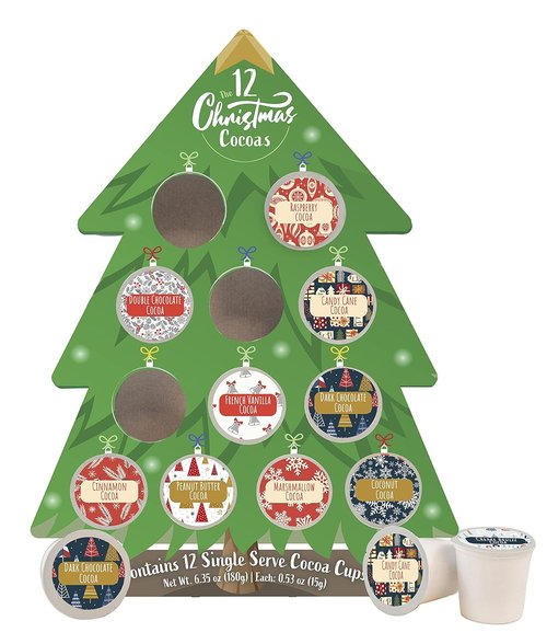 Christmas Cocoa Gift - 12 Single Serve Hot Chocolate Pods for Keurig K-Cup | Holiday Gift Box Set