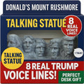 Donald Trump Mount Rushmore Talking Statue - Says 8 Lines in Trump's Real Voice, Funny Trump Gifts for Men, Patriotic Fathers Day & 250th Anniversary Desk Collectible for Offices & Man Caves