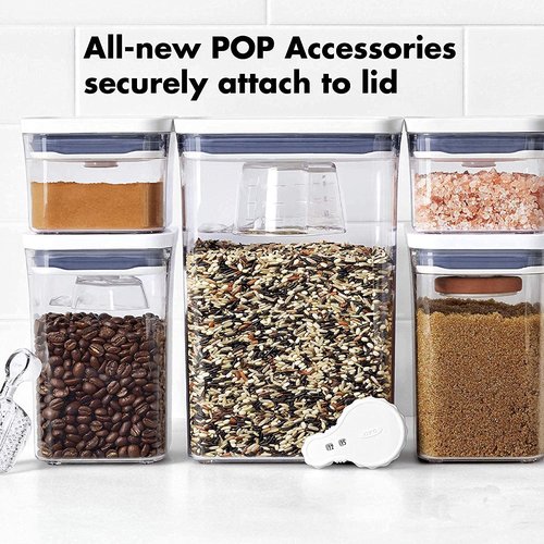 OXO Good Grips POP Container - Airtight Food Storage - 1.7 Qt Square (Pack of 4)