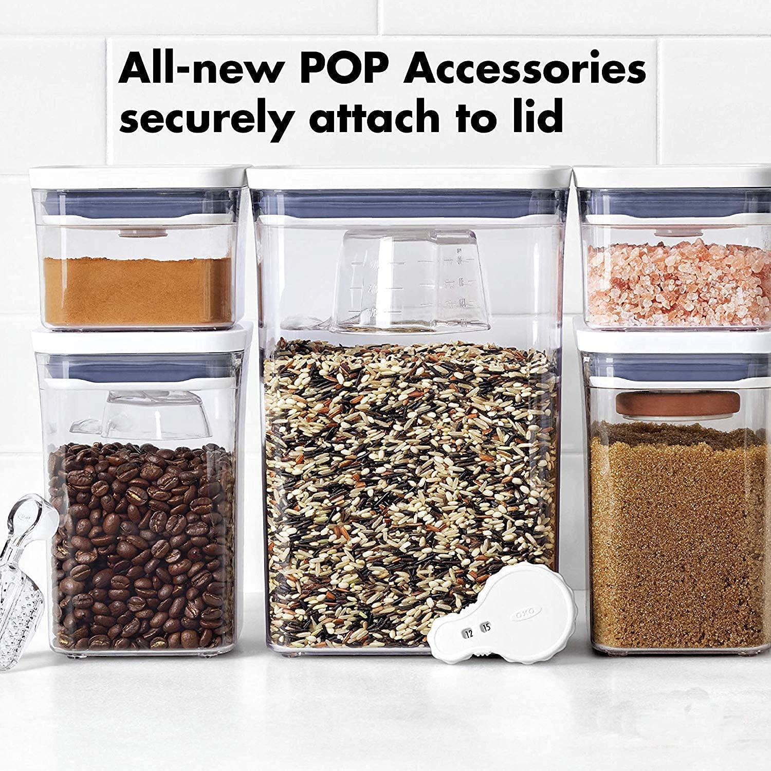 OXO Good Grips POP Container 2.8-Quart Square Airtight Food Storage for Sugar and More (Set of 4)