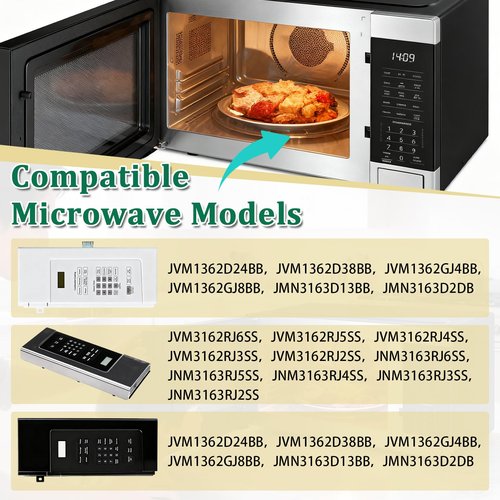 WB27X29801 Microwave Main Control Board with White LED - for GE Microwaves JNM3163DJ2BB, JNM3163DJ2WW,JNM3163RJ5SS, Replacement Part Control Board Numbers WB27X38153, 4586374, AP6327864, PS12299300