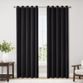 ChrisDowa Blackout Curtains - Extra Wide Thermal Insulated Room Darkening Panels | 70 x 84 Inch, Black
