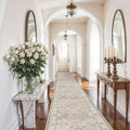 Hallway Washable Runner Rug - Vintage Soft Non-Slip 3x20 Floor Mat for Kitchen & Entryway | Beige