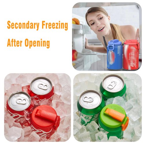 DIPESI 6 pack 6 color Soda Can Lids with Straws, Reusable Silicone Straws Soda Can Covers, BPA-Free,Airtight Seal, Easy to Use, Prevents Spills, Fits Standard Cans.