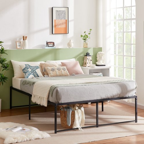 VECELO 18" Metal Platform Bed Frame/Mattress Foundation/No Box Spring Needed (Full Size)