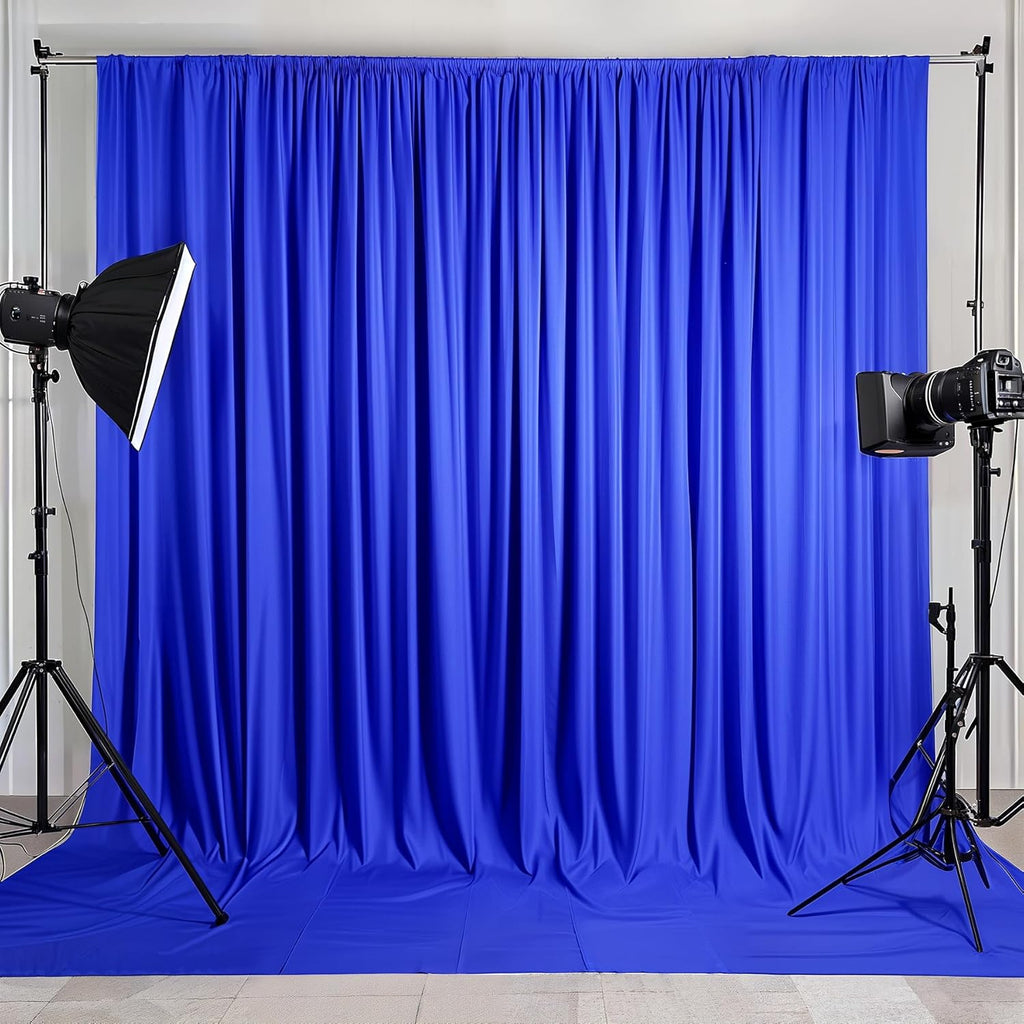 Royal Blue Backdrop Curtains by [Brand Name] - 10x10ft Wrinkle-Free Drapes for Weddings & Events