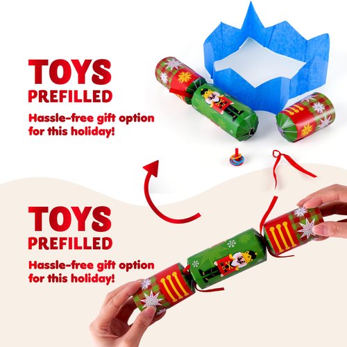 JOYIN 8 Pack Christmas Party Favor Non-Snap Nutcrackers Design Party Table Favors with Holiday Party Favor Supplies for Kids and Adults, Christmas Parties, Dinners and Holidays