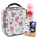 Hello Kitty and Friends Lunch Bag for Girls Set - Bundle with Sanrio Lunch Box Featuring My Melody, Kuromi, Cinnamoroll Plus Stickers, Water Bottle | Hello Kitty Lunchbox for Kids, Girls