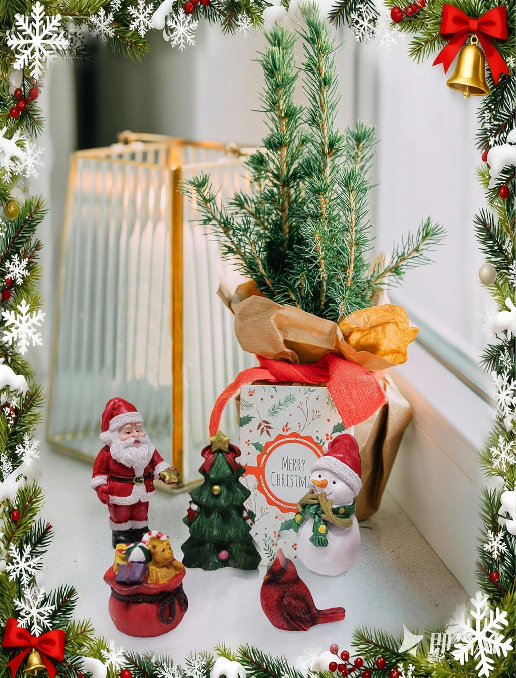 Regine Switzerland Christmas Miniature Figurines - Small Resin Santa Claus Ornaments for Holiday Decor