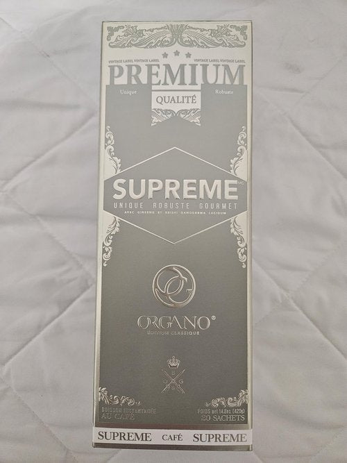 Organo 2 Boxes Cafe Supreme, 100% Ganoderma Lucidum with Ginseng (40 Sachets)