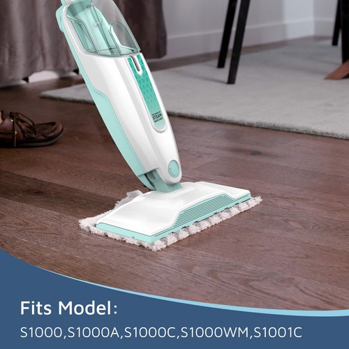 F Flammi 4-Pack Microfiber Mop Pads Refills Compatible with Shark Steam Mop S1000 S1000A S1001C S2001, Washable & Reusable Replacement Pads for Hardwood, Tile, and Stone Floors